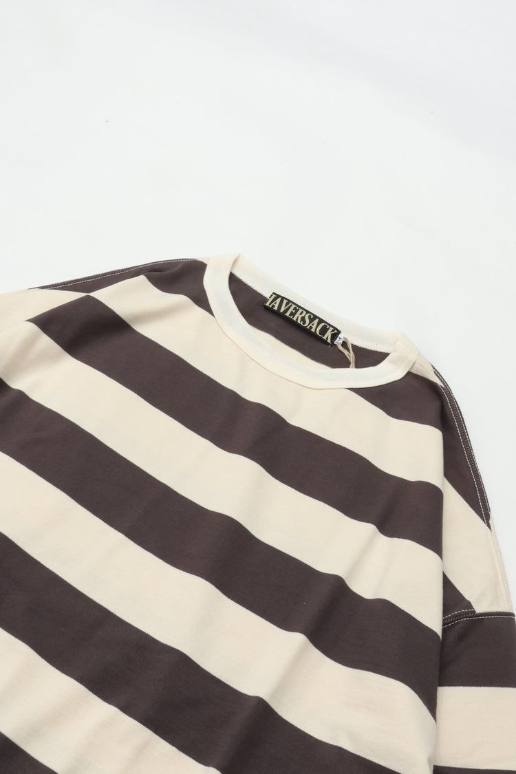 HAVERSACK  40/2度詰天竺ボーダーロングTシャツ 412620 OFF GRAY