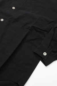 HAVERSACK Strong Twist Poplin Band Collar Shirt 422623 BLACK