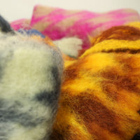 MANTAS EZCARAY / PATA DE GALLO モヘアストール Ⅳ PINK