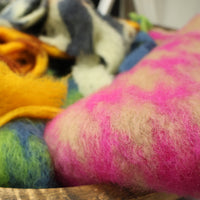 MANTAS EZCARAY / PATA DE GALLO Mohair Stole IV PINK
