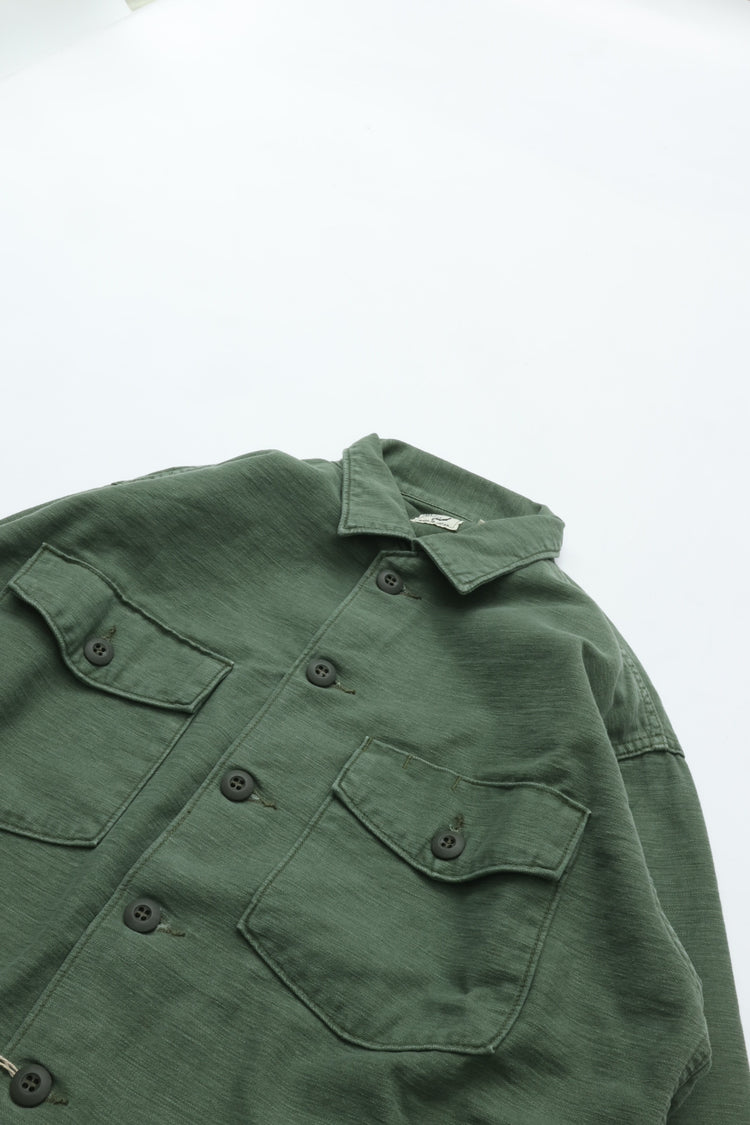 orslow  ARMY FATIGUE SHIRT GREEN USED 03-8045-216