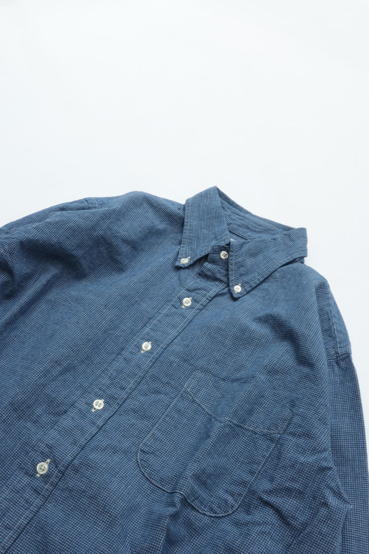 orslow   STANDARD B.D SHIRT CHECK IND CHAMBRAY 01-8112-C84