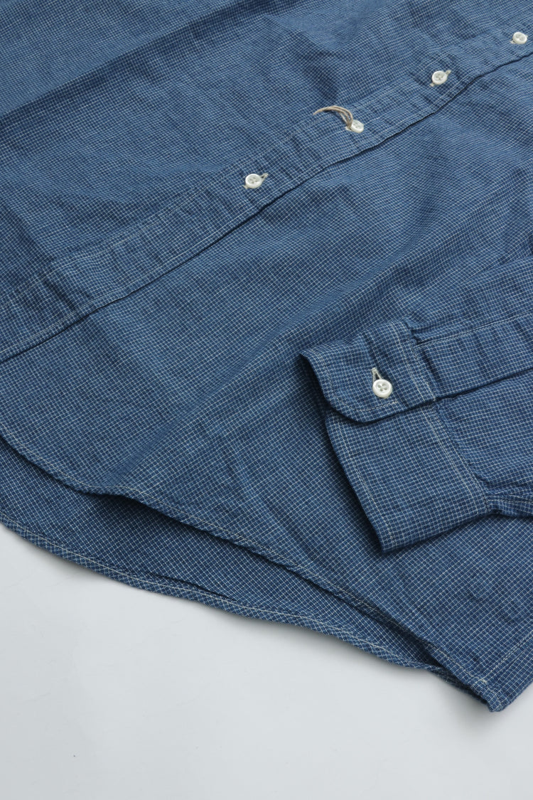orslow   STANDARD B.D SHIRT CHECK IND CHAMBRAY 01-8112-C84