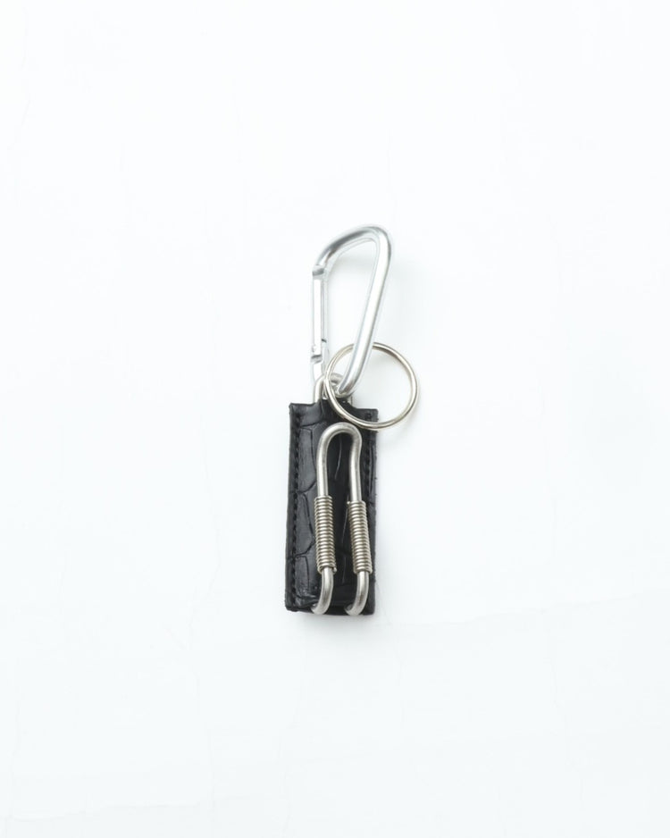 ED ROBERT JUDSON CLIX spring clip key holder 050 croco grain