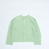 MEYAME / COTTON SILK BLOUSE JACKET GREEN