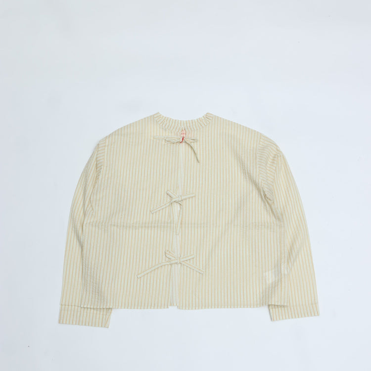 MEYAME / LIGHT COTTON STRIPE BLOUSE YELLOW
