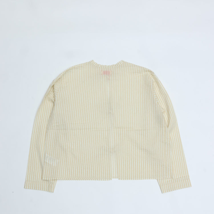 MEYAME / LIGHT COTTON STRIPE BLOUSE YELLOW
