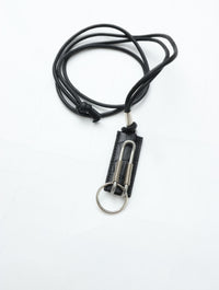 ED ROBERT JUDSON  CLIX spring clip neck holder C/#050 black croco grain