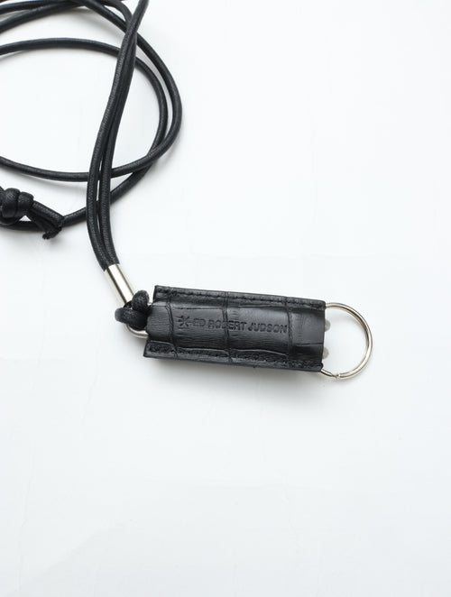 ED ROBERT JUDSON  CLIX spring clip neck holder C/#050 black croco grain