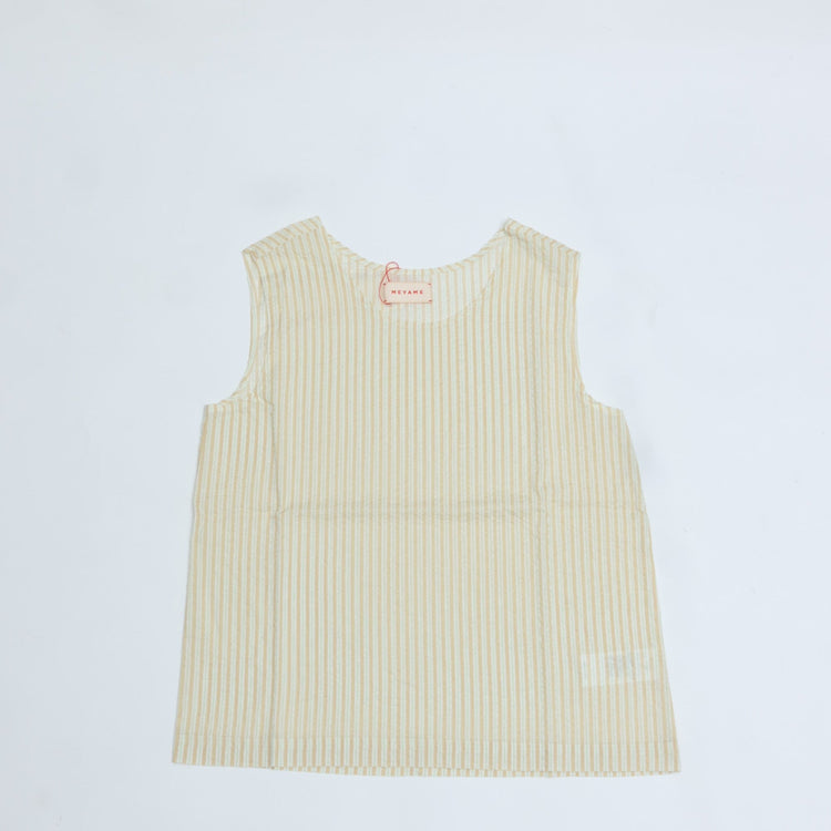 MEYAME / LIGHT COTTON STRIPE SLEEVELESS YELLOW
