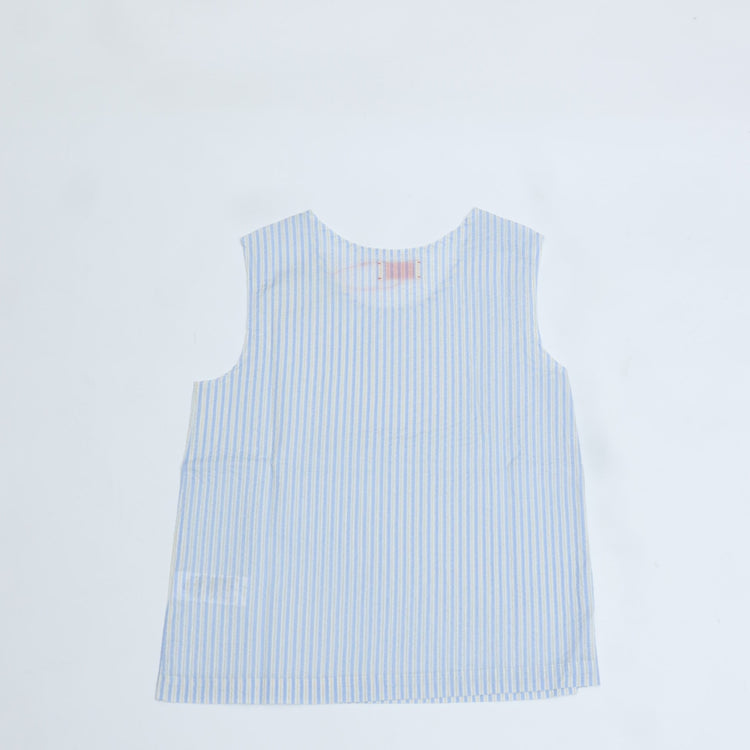 MEYAME / LIGHT COTTON STRIPE SLEEVELESS BLUE