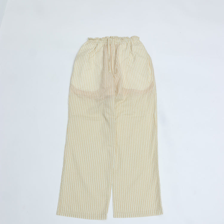 MEYAME / LIGHT COTTON STRIPE PANTS YELLOW