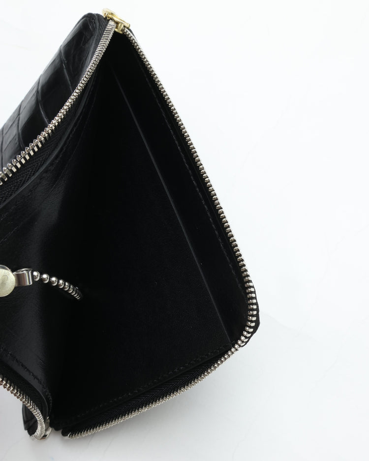 ED ROBERT JUDSON  PARALLEL magic purse_M C/#50 black croco grain