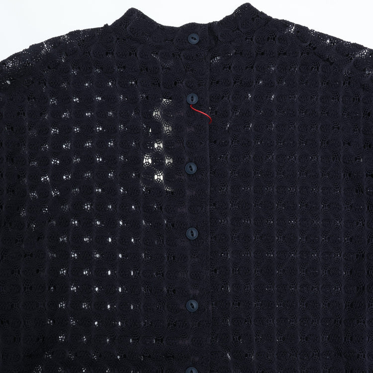 MEYAME / FRONT &amp; BACK LACE PULLOVER NAVY
