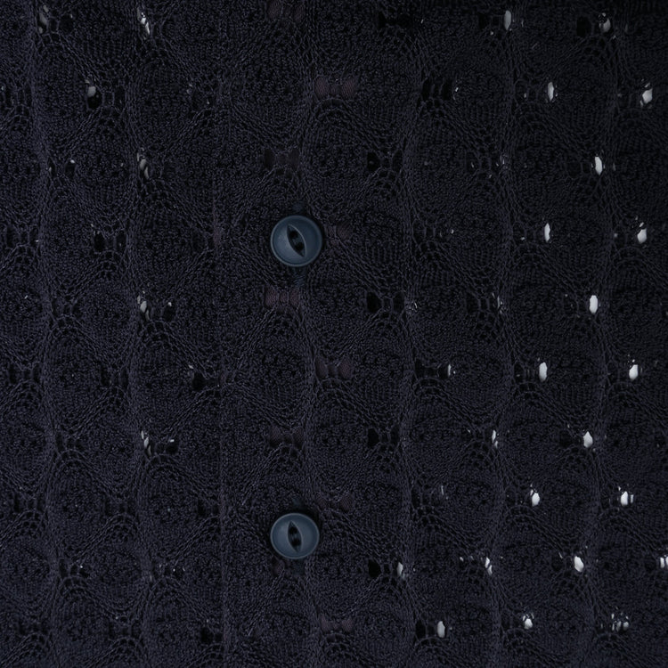 MEYAME / FRONT & BACK LACE PULLOVER　NAVY