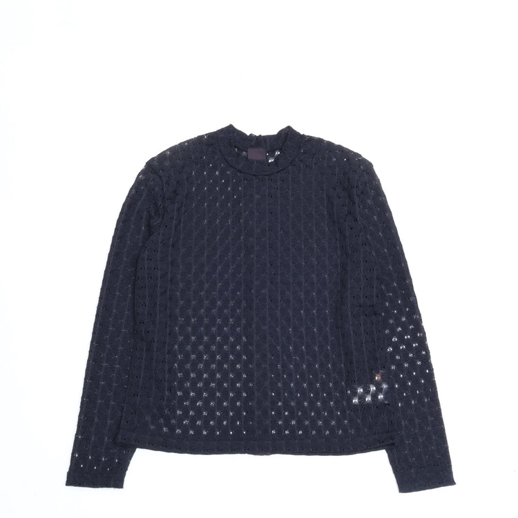 MEYAME / FRONT &amp; BACK LACE PULLOVER NAVY
