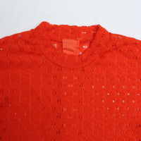 MEYAME / FRONT &amp; BACK LACE PULLOVER ORANGE