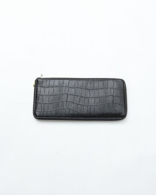 ED ROBERT JUDSON  PARALLEL magic purse_L C/#50  black  croco grain