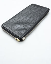 ED ROBERT JUDSON PARALLEL magic purse_L C/#50 black croco grain