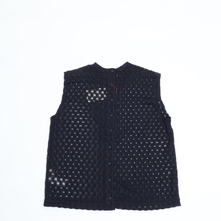 MEYAME / FRONT & BACK LACE SLEEVELESS NAVY