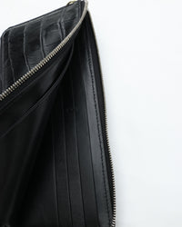ED ROBERT JUDSON PARALLEL magic purse_L C/#50 black croco grain