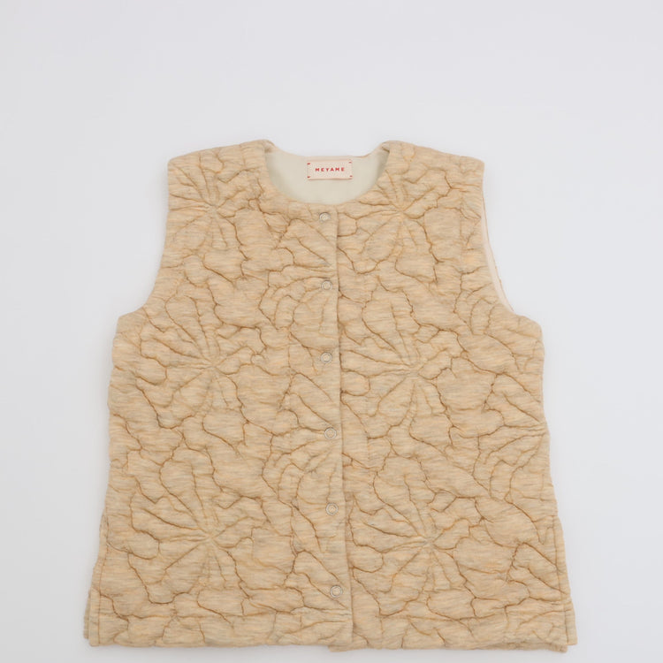 MEYAME / FLOWER QUILTING VEST BEIGE