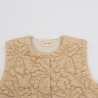 MEYAME / FLOWER QUILTING VEST BEIGE