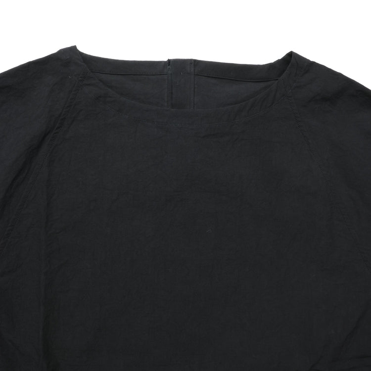 HAVERSACK / C/Lタイプライター クルーネック 半袖ラグランシャツ BLACK