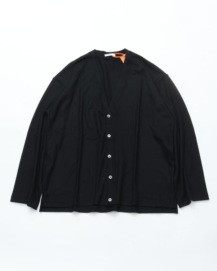 intch. Norm WCD 3026-2-0-073 ウールポンチ カーディガン BLACK
