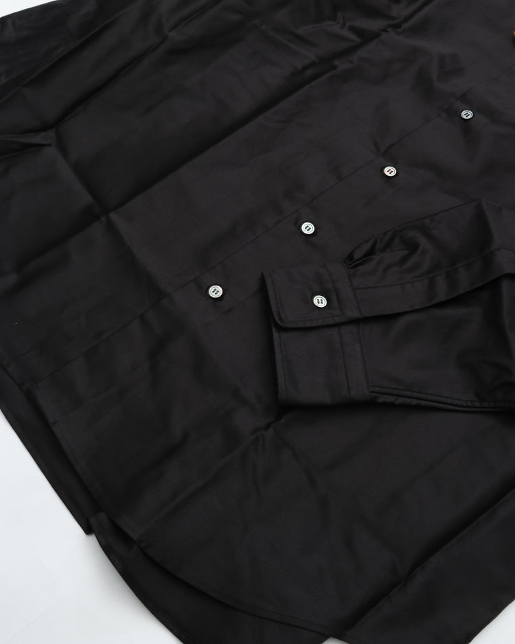 intch. Clair M 1026-2-0-079 BLACK GIZAコットン ライトモールスキン バックギャザーシャツ (コピー)