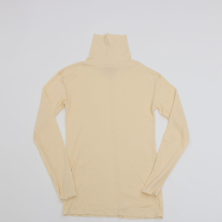 MEYAME / SOFT RIB TURTLENECK ECRU