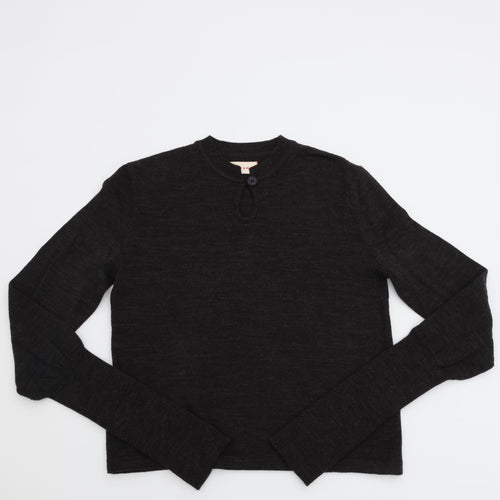 MEYAME / TEAR SHAPE KNIT CHARCOAL