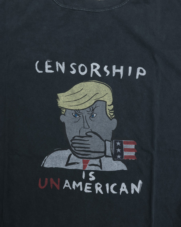 REMI RELIEF HARD SP加工20/天竺BIGサイズT(CENSORSHIP) 019 BLACK