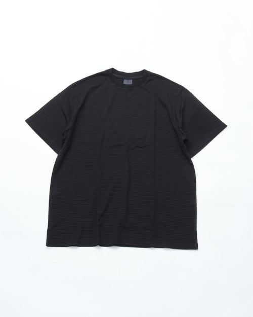 Yonetomi NEW BASIC GARMENT DYE BORDER T-SHIRT  95-264-001-13 19OFF BLACK*OFF
