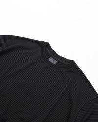 Yonetomi NEW BASIC GARMENT DYE BORDER T-SHIRT  95-264-001-13 19OFF BLACK*OFF
