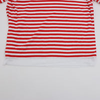 MEYAME / BORDER DOUBLE LONG SLEEVE TEE WHITE*RED