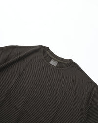 Yonetomi NEW BASIC GARMENT DYE BORDER T-SHIRT  95-264-001-13 13D.GRAY*D.GRAY