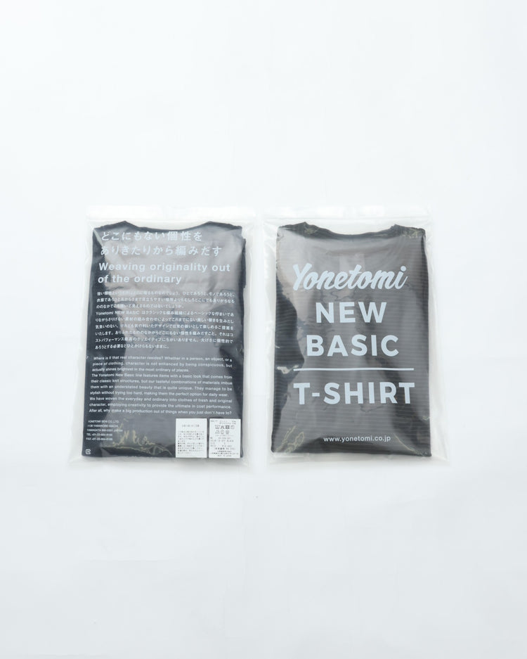 Yonetomi NEW BASIC GARMENT DYE BORDER T-SHIRT  95-264-001-13 13D.GRAY*D.GRAY
