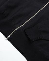 Yonetomi   WAVE COTTON KNIT BLOUSON BLACK
