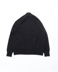Yonetomi   WAVE COTTON KNIT BLOUSON BLACK