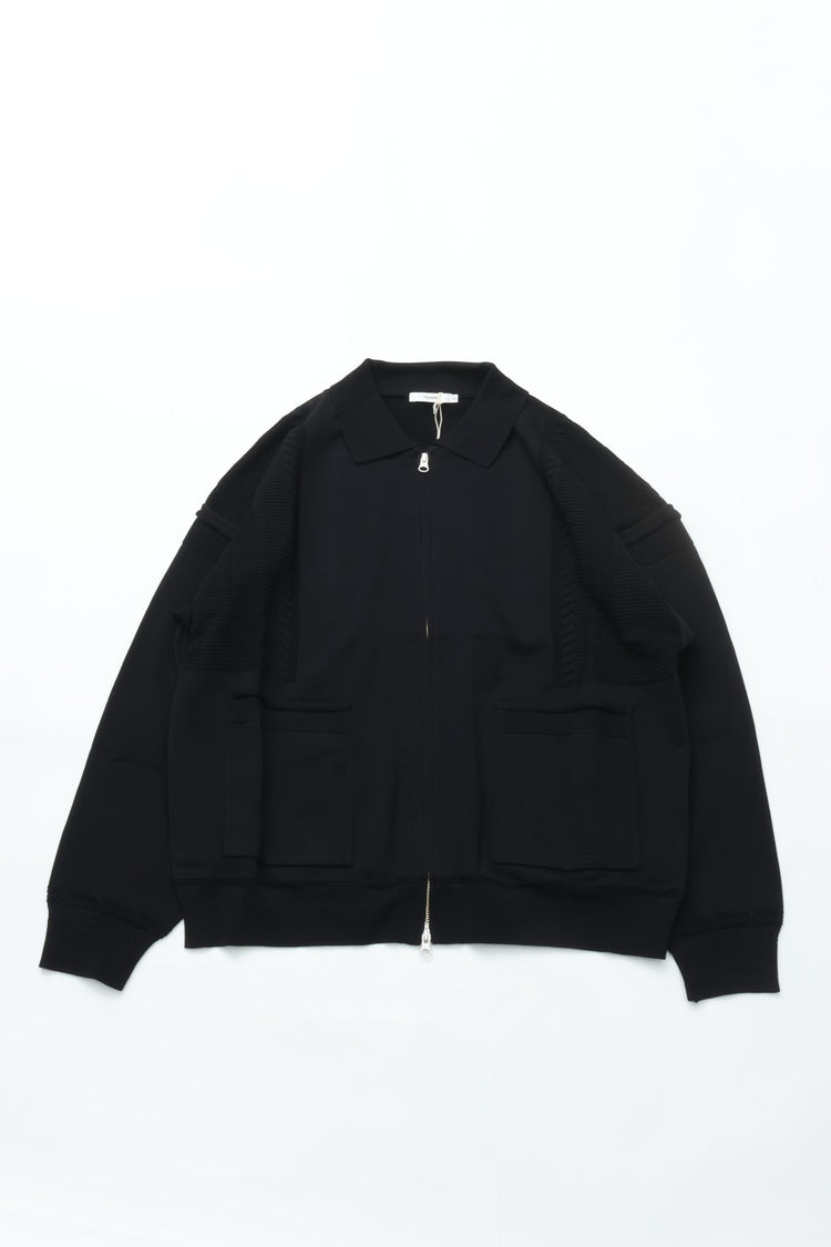 YASHIKI    Akiyo Zip Cardigan（秋夜）YSK-26AW-KN04 BLACK