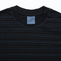 Yonetomi GARMENT DYED RANDOM BORDER T-SHIRT 14BLACK×NAVY