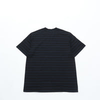 Yonetomi GARMENT DYED RANDOM BORDER T-SHIRT 14BLACK×NAVY
