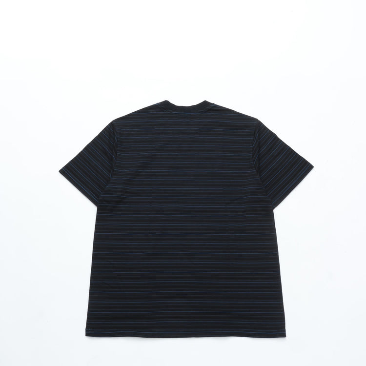 Yonetomi GARMENT DYED RANDOM BORDER T-SHIRT 14BLACK×NAVY