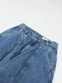 MEYAME DENIM WIDE TUCK PANTS MEY-2516 BLUE