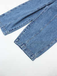MEYAME DENIM WIDE TUCK PANTS MEY-2516 BLUE