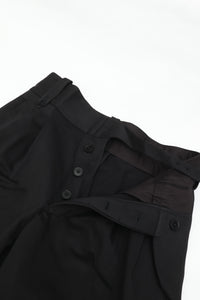HAVERSACK 80/2 Satin Wide Gurga Pants 462601 BLACK