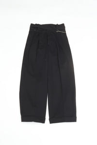 HAVERSACK 80/2 Satin Wide Gurga Pants 462601 BLACK