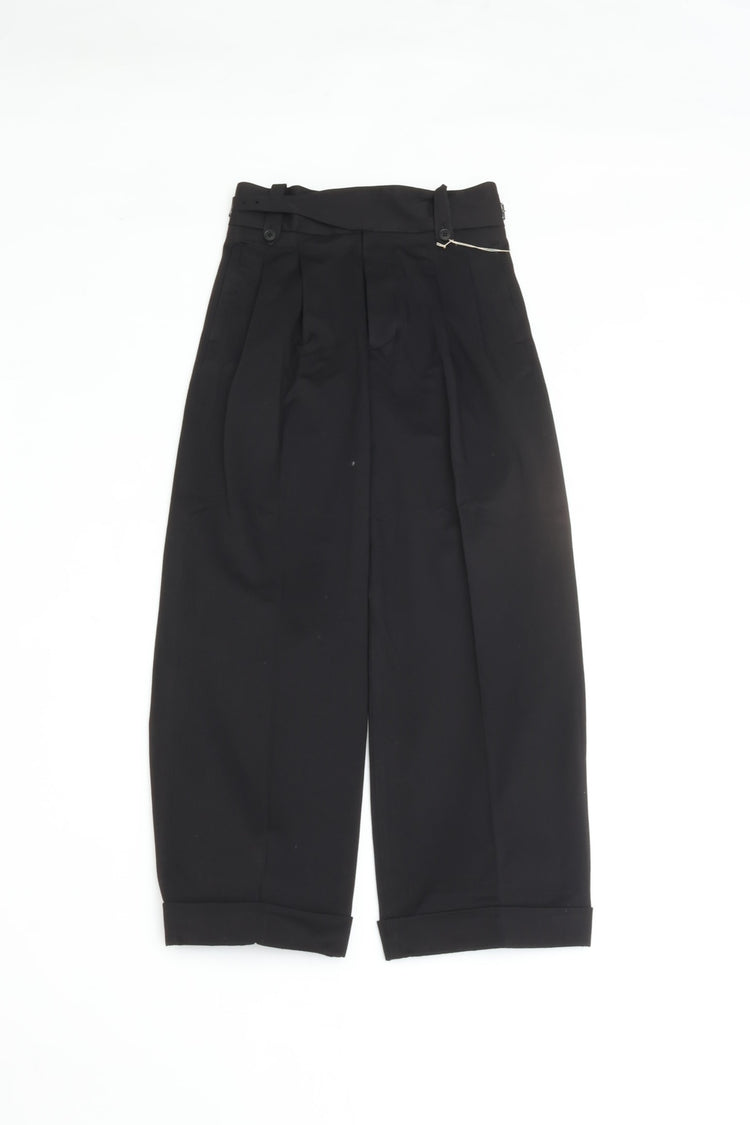 HAVERSACK 80/2 Satin Wide Gurga Pants 462601 BLACK