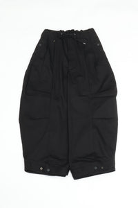 HAVERSACK  コットンヘリンボーンクロップドアーミーパンツ 462626 BLACK